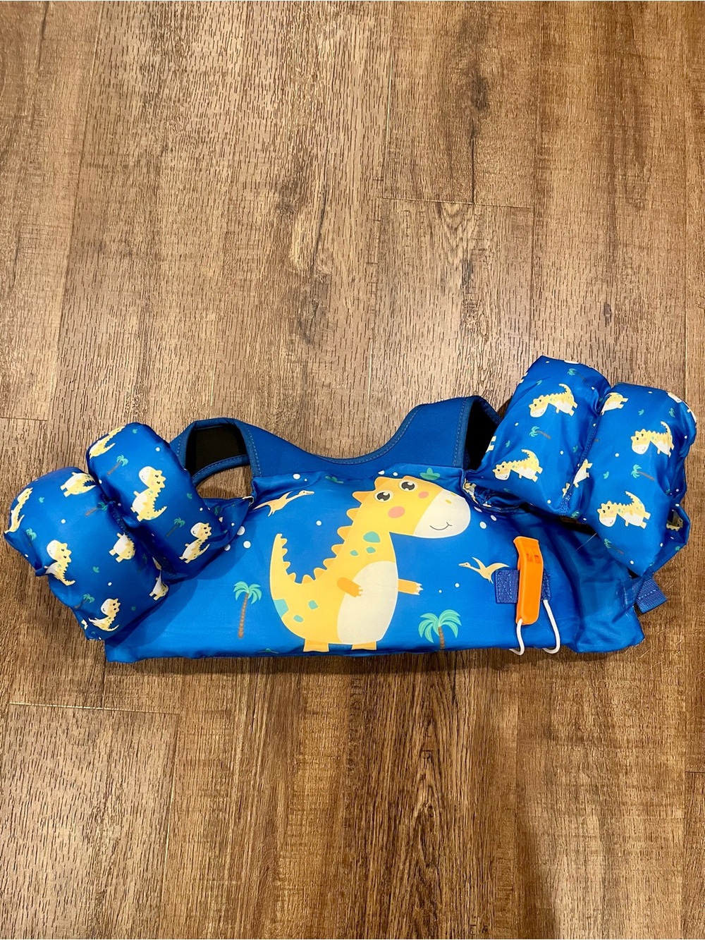Moko Kids Dinosaur Swim Vest Floaties Blue Adjustable Life Jacket